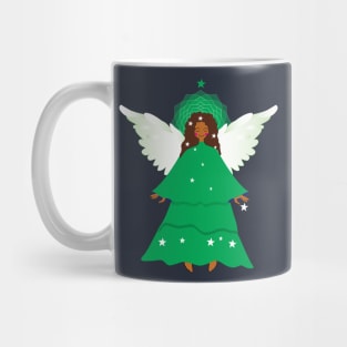 Green Xmas Angel Mug